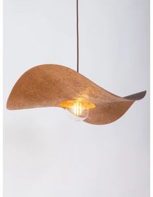 Lampadario a sospensione con filo KAPELLO 1xE27/60W/230V diametro 55 cm marrone/rame