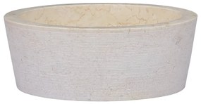 Lavandino Crema Ø40x15 Cm İn Marmo /