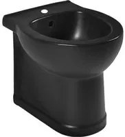 Bidet monoforo installazione filomuro in ceramica serie Isola cm 48x38 - Nero Opaco