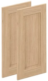 Anta per pensile basso, angolare interno DELINIA ID Prague L 36.6 x  H 76.5 cm rovere chiaro semi opaco