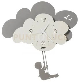 Orologio a pendolo da parete nuvola fango, avorio e fango