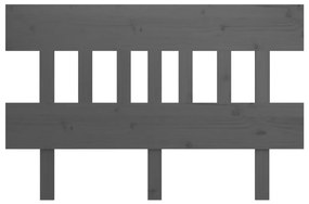 Testiera per letto grigia 138,5x3x81 cm legno massello di pino