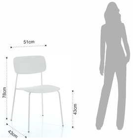 Sedie da pranzo bianche in un set di 2 Primary - Tomasucci