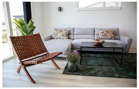 Sedia pieghevole in legno di teak e pelle Montana - House Nordic