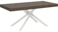 Tavolo allungabile 90x160/264 cm Karida noce gambe bianche