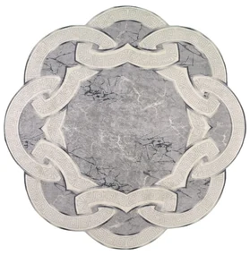 Tappeto rotondo grigio ø 80 cm - Vitaus