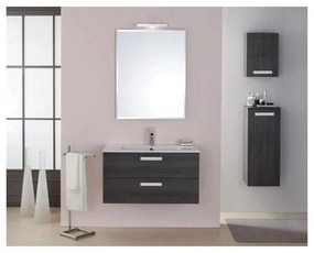 Mobile sottolavabo e lavabo Key per vasca centrale rovere L 90 x H 48 x P 46 cm 2 cassetti