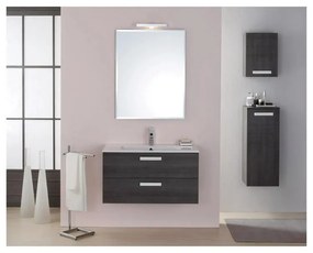 Mobile sottolavabo e lavabo Key rovere L 90 x H 48 x P 46 cm 2 cassetti