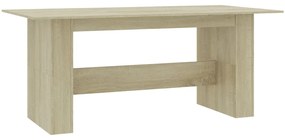 Tavolo da pranzo rovere sonoma 180x90x76cm in legno multistrato