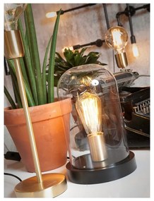 Lampada da tavolo nera con paralume in vetro (altezza 30 cm) Seattle - it's about RoMi