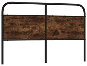 Testiera Rovere Fumo 160 Cm İn Acciaio E Legno Multistrato /