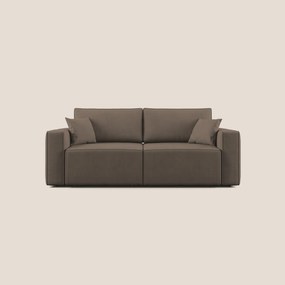 Morfeo divano con seduta estraibile in morbido tessuto impermeabile T02 marrone 180 cm