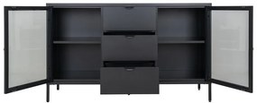 Cassettiera in metallo nero 140x85 cm Dalby - House Nordic