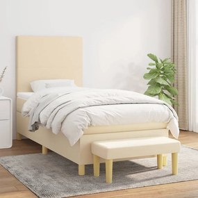 Giroletto A Molle Con Materasso Crema 100x200 Cm İn Tessuto /