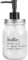 Dispenser sapone 410 ml vetro scritta bolle Victionary