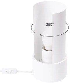 Sollux SL.1675 - Lampada da tavolo FLASH 1xE27/15W/230V bianco