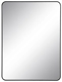 Specchio da parete Nero Alluminio Cristallo 76 x 3 x 101 cm