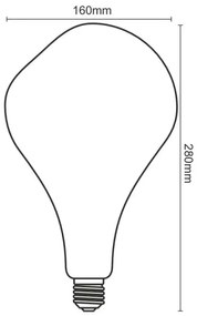 Lampadina LED FILAMENT BUMPED VINTAGE ET160 E27/4W/230V 2000K