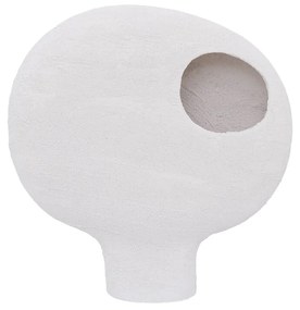 Tikamoon - Vaso bianco di maiolica Sphere