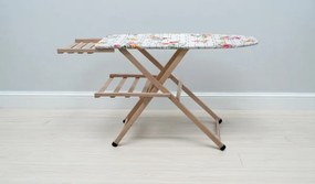 Asse da stiro in legno modello MARA con portacaldaia NATURALE