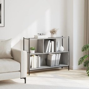 Libreria grigio sonoma 102x28x77,5 cm in legno multistrato