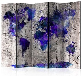 Paravento World Map: Ink Blots II [Room Dividers]