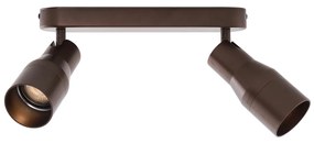 Faretto da soffitto rotondo bronzo scuro GU10 50mm 2 luci - Stanley