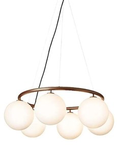 Nuura - Miira 6 Circolare Lampadario Ottone Scuro/Bianco Opale Nuura