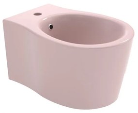 Bidet sospeso rosa lucido soft OLYMPIA CERAMICA L 36 x H 42 x P 55 cm