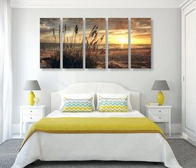 Quadri 5 pezzi – Tramonto sulla spiaggia