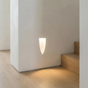 Applique da Incasso Segnapasso GU10 Curva in Gesso Pitturabile