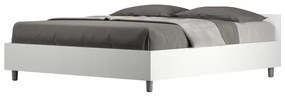 Letto matrimoniale contenitore 160x190 bianco frassino Nuamo
