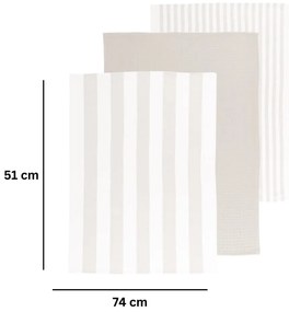 Set di strofinacci in cotone 3 pz 51x74 cm Marra – Tiseco Home Studio