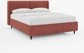 VALKIRIA letto di design con vano contenitore e testiera avvolgente - 2 cuscini imbottiti e tessuto Oeko-Tex®