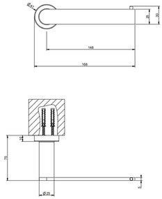 Porta Rotolo A Parete Orizzontale O Verticale Cromo 38849 Emporio Gessi