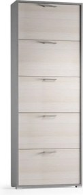 Scarpiera TERRANEO 5 ante apertura a ribalta, L 67 x H 184 x P 18 cm 15 paia, larice
