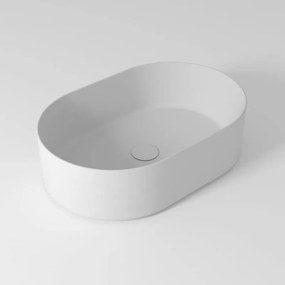 Lavabo da appoggio Wave OLYMPIA CERAMICA ovale in ceramica L 60 x H 17 x P 40 cm bianco piletta non inclusa