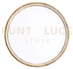 Plafoniera led madera legno 22w 3520lm cct 38x38x8,3cm i-madera-pl40