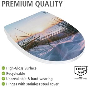 Sedile WC con chiusura Easy-Close (automatica) 36,5 x 45 cm Baltic – Wenko