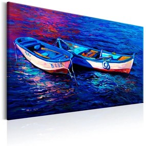 Quadro  Abandoned Boats  Colore Blu, Dimensioni e Misure 120x80