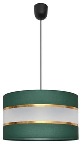 Lampadario a sospensione con filo HELEN 1xE27/15W/230V diametro 35 cm verde/oro