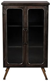 Vetrina nera in metallo 60x100x35 cm Denza – Dutchbone