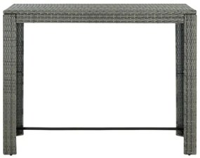 Tavolo Bar da Giardino Grigio 140,5x60,5x110,5 cm in Polyrattan