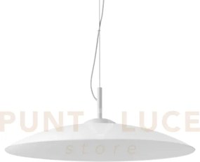 Eclipse lampadario sospeso 1 luce attacco gx53 d.60cm bianco in vetro