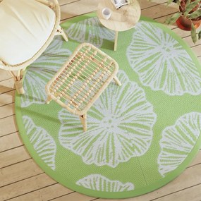 Tappeto Da Esterno Arakıl Verde Ø160 Cm İn Pp /