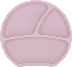 Piatto per bambini in rosa chiaro in silicone 19x20,5 cm – Kindsgut