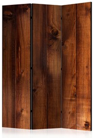 Paravento separè Tavola di pino - texture architettonica della tavola di legno marrone