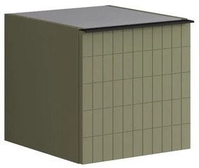 Struttura semi colonna da bagno Pixel 1 anta laccato opaco verde salvia L 40 x H 40 x P 45.5 cm