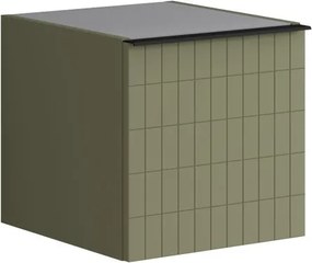 Struttura semi colonna da bagnoPixel Grid 1 anta laccato opaco verde salvia L 40 x H 40 x P 45.5 cm