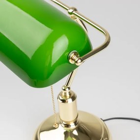 Brilagi - Lampada da scrivania BANK OFFICE 1xE27/60W/230V dorata/verde